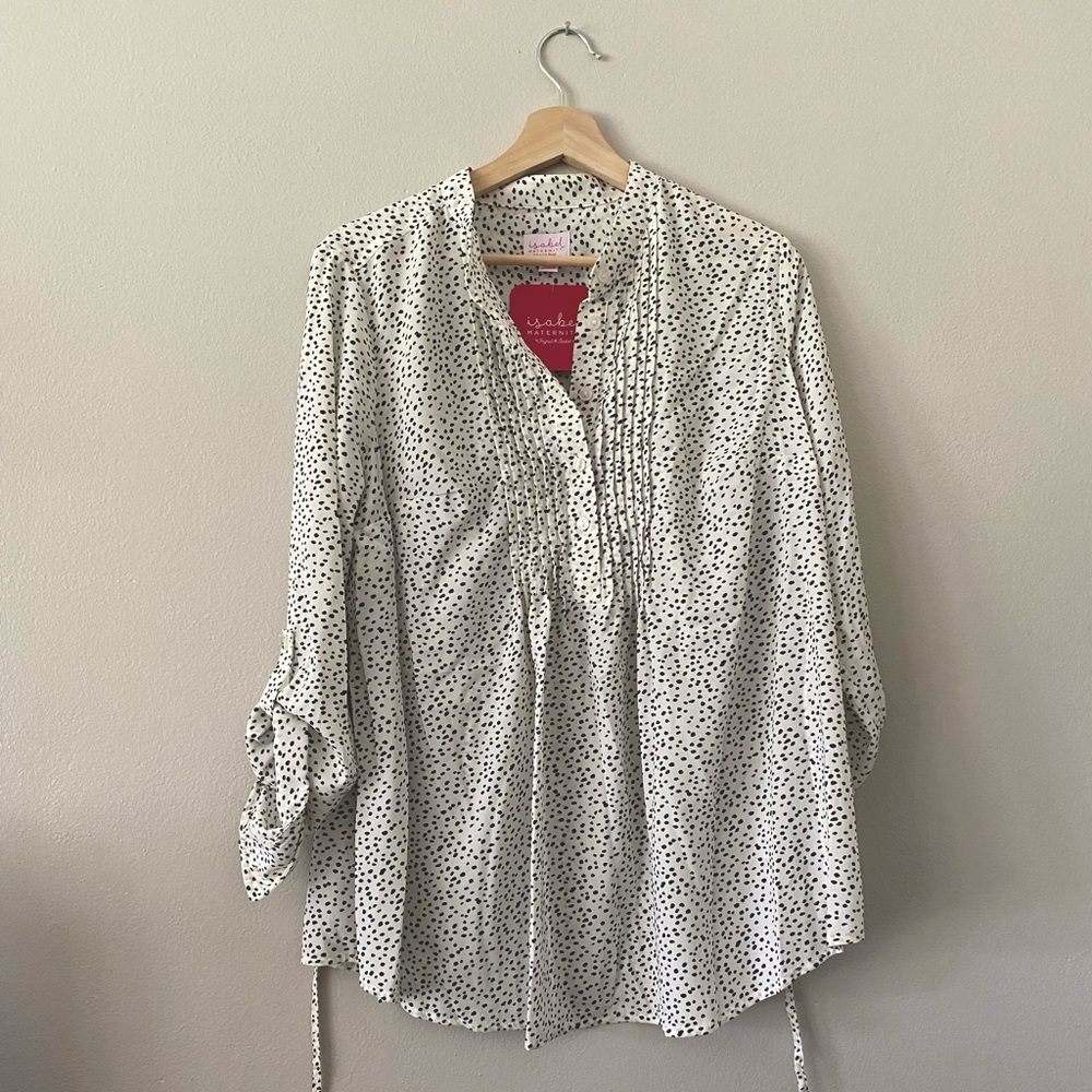 Maternity blouse, nursing blouse, target, black and white, nwt, new